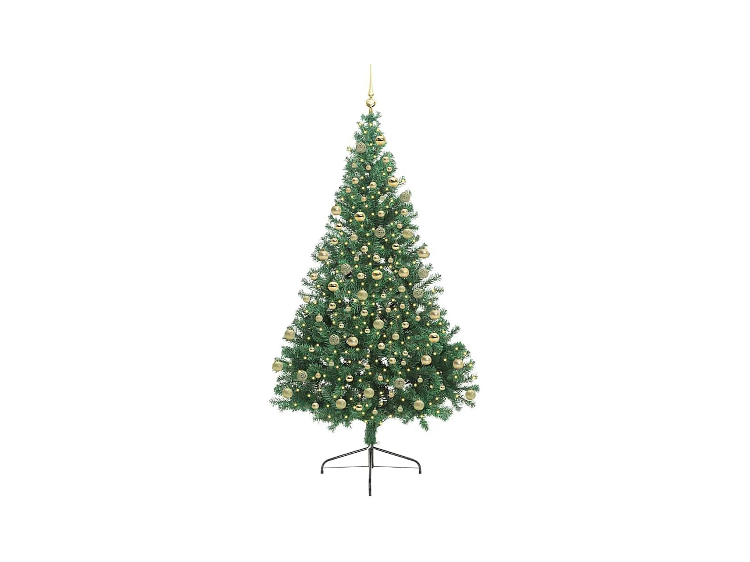 Árbol de Navidad Artificial Preiluminado Verde 180 cm PVC