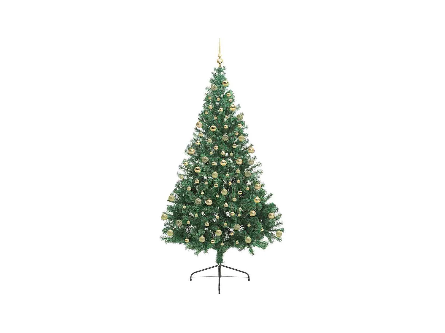 Árbol de Navidad Artificial Preiluminado Verde 180 cm PVC