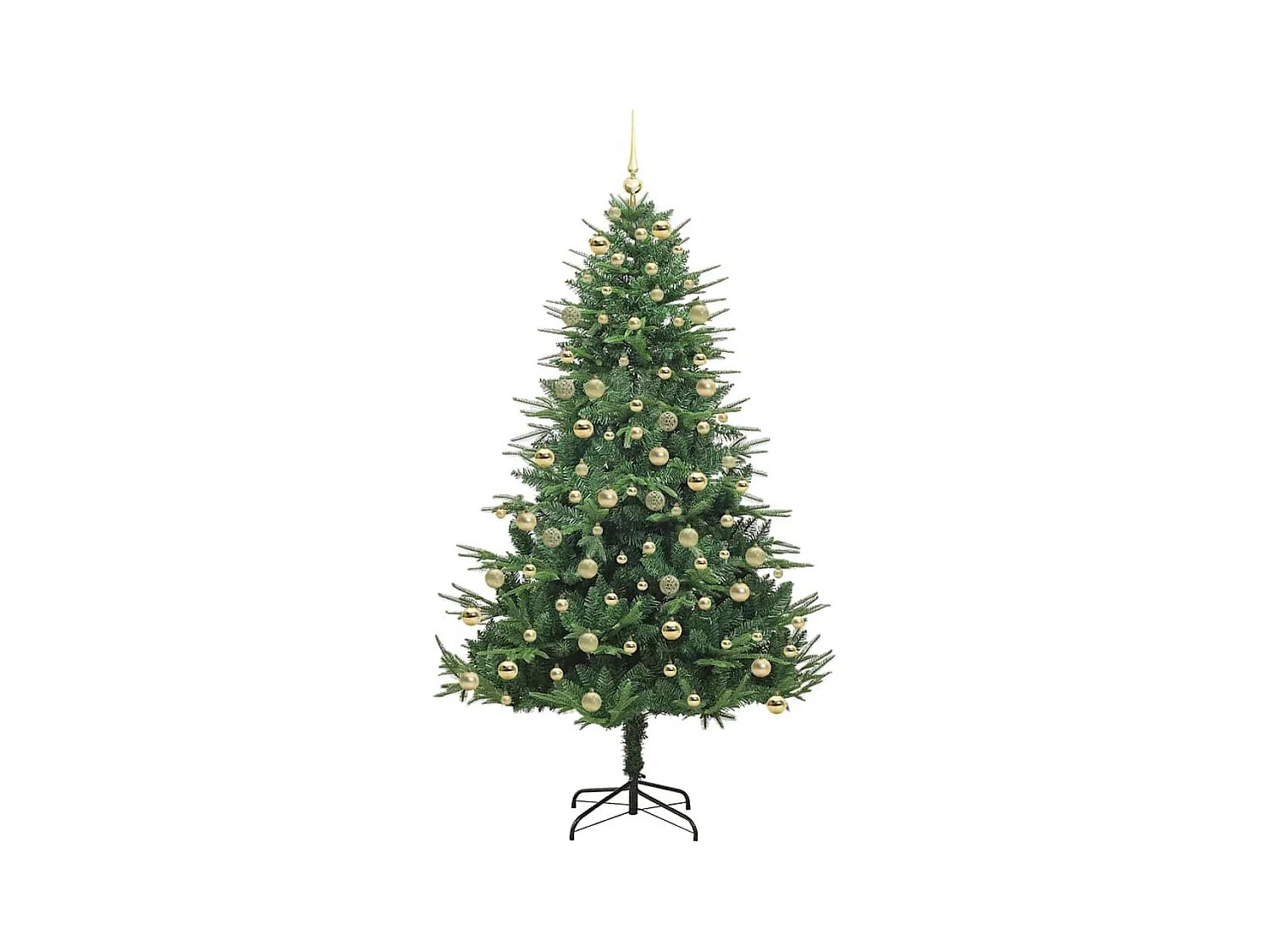 Árbol de Navidad artificial preiluminado con juego de bolas