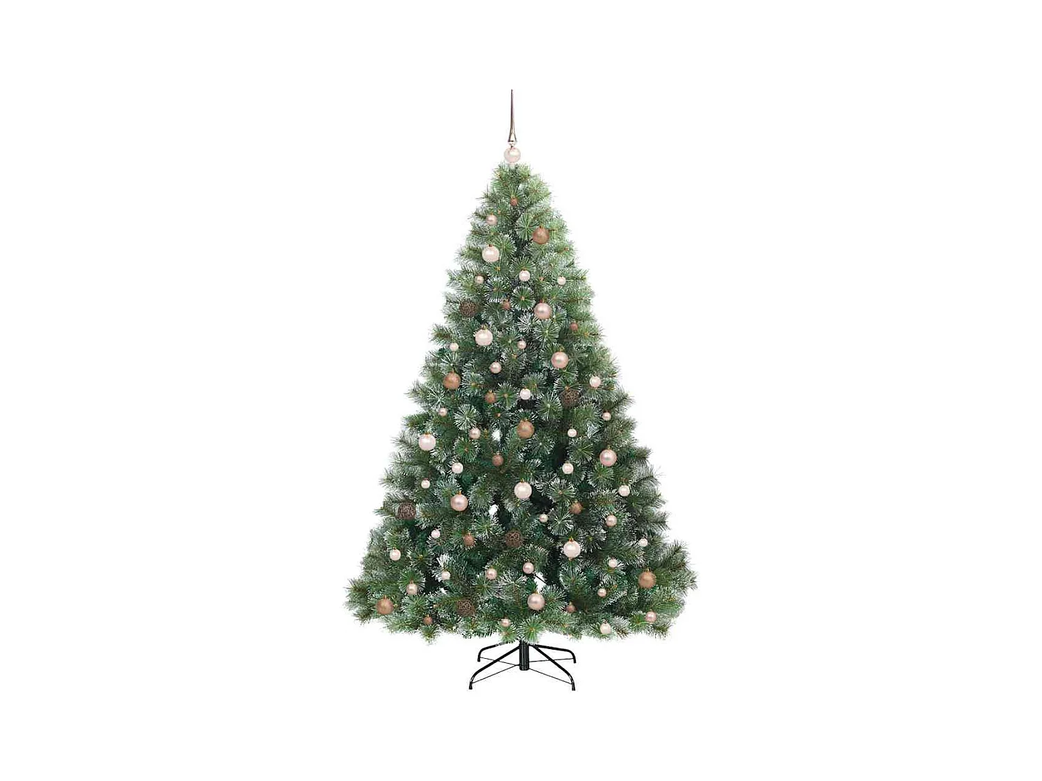 Kunstkerstboom met 300 LED met standaard Groen 210 cm PE en PVC