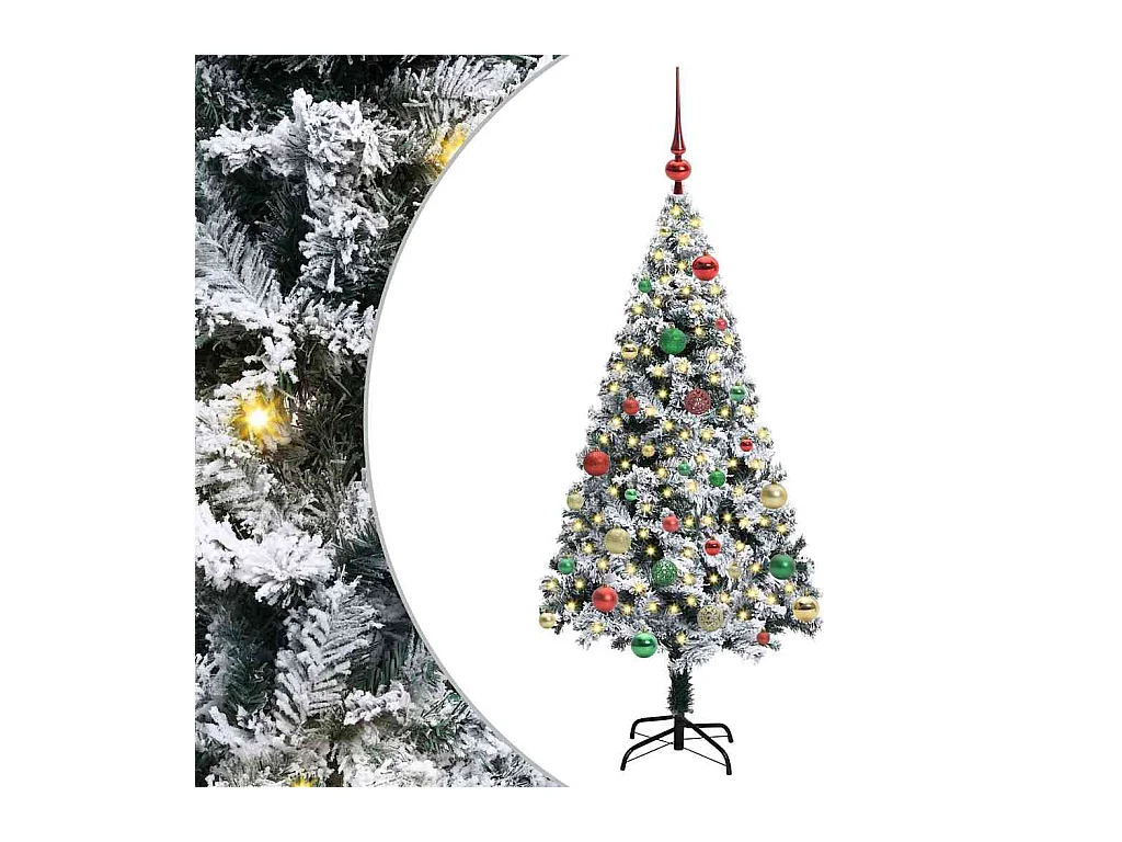 Sapin de Noël artificiel Vert 150 cm PVC, Acier et Plastique