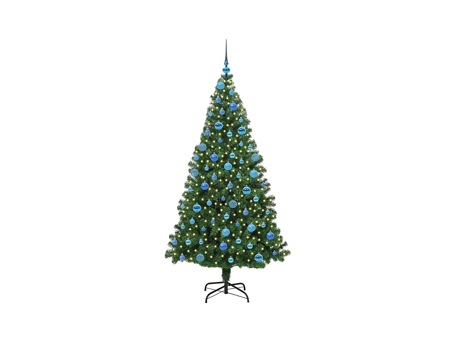 Árvore de Natal Artificial Verde 180 cm PVC, Aço e Plástico