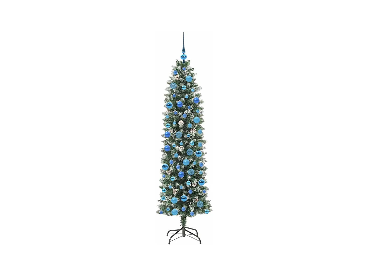 Arbre de Noël artificiel slim avec 300 LED Vert et blanc 180 cm