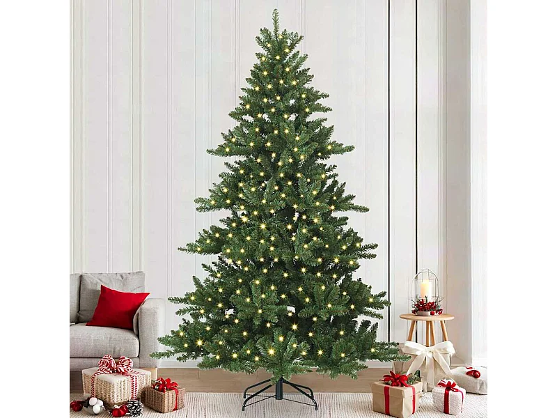 Árbol de Navidad artificial con ramas articuladas 240 cm PVC