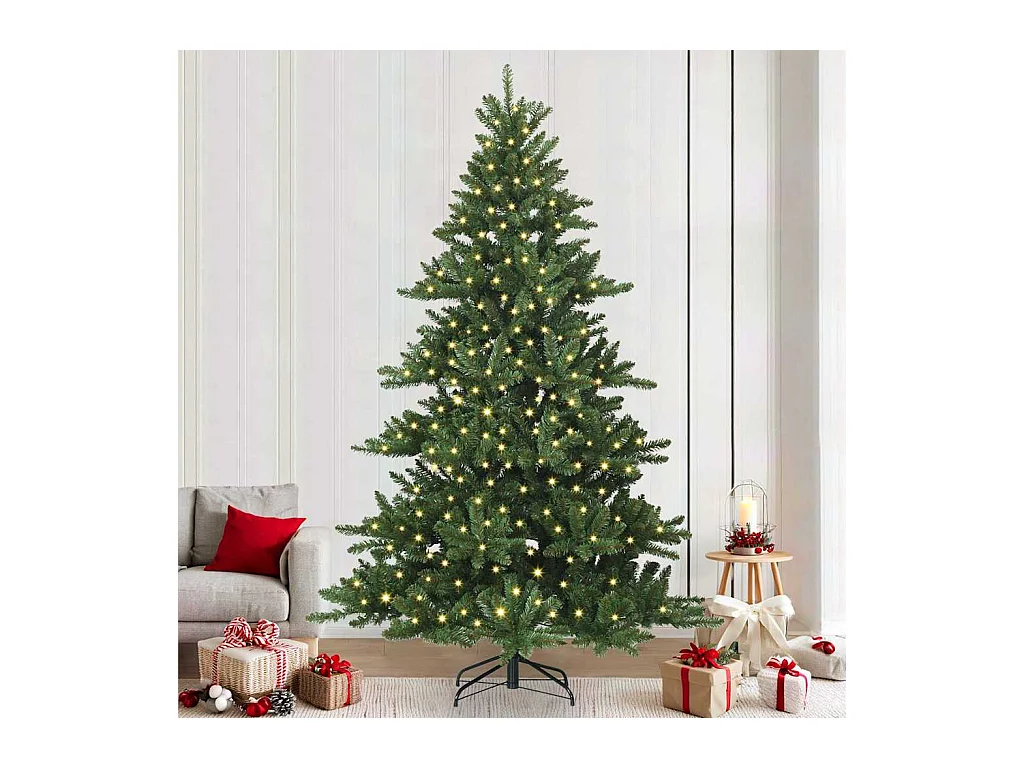 Árbol de Navidad artificial con ramas articuladas 240 cm PVC