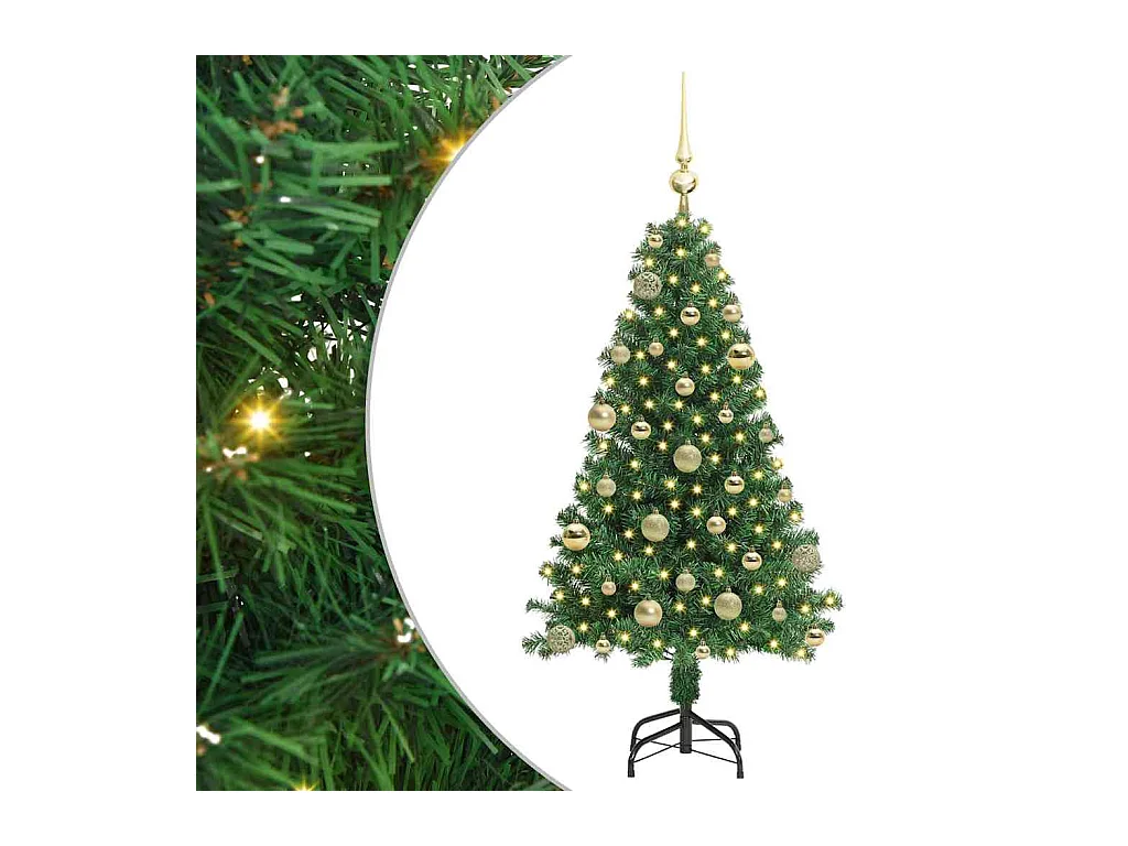 Sapin de Noël artificiel Vert 120 cm PVC, Acier et Plastique