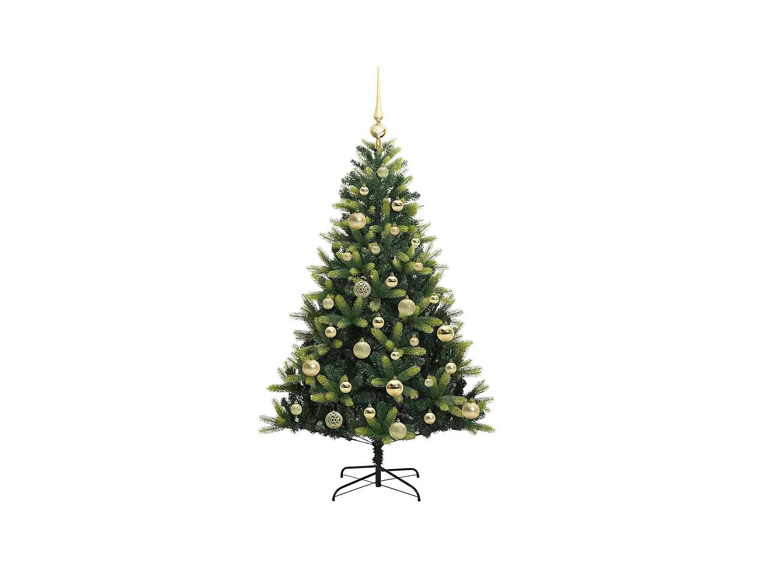 Arbre de Noël artificiel à charnières 150 LED Vert 120 cm