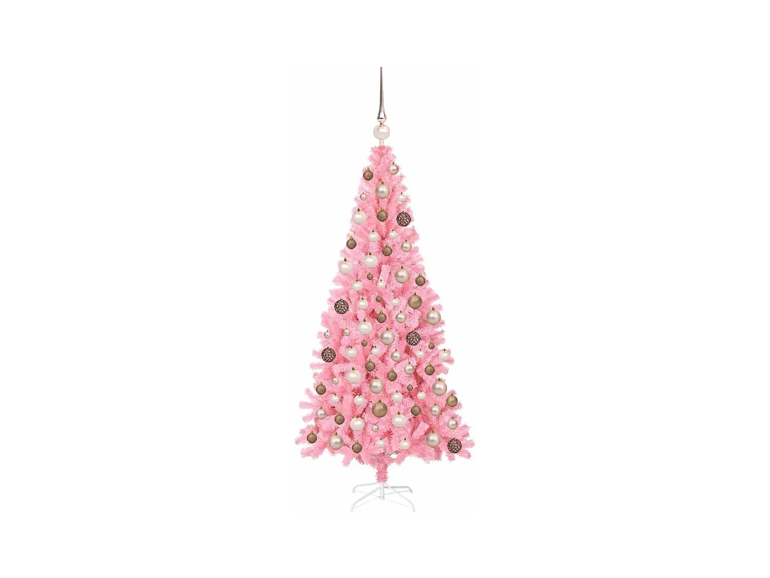 Árbol de Navidad con 300 LED con soporte Rosa 180 cm PVC