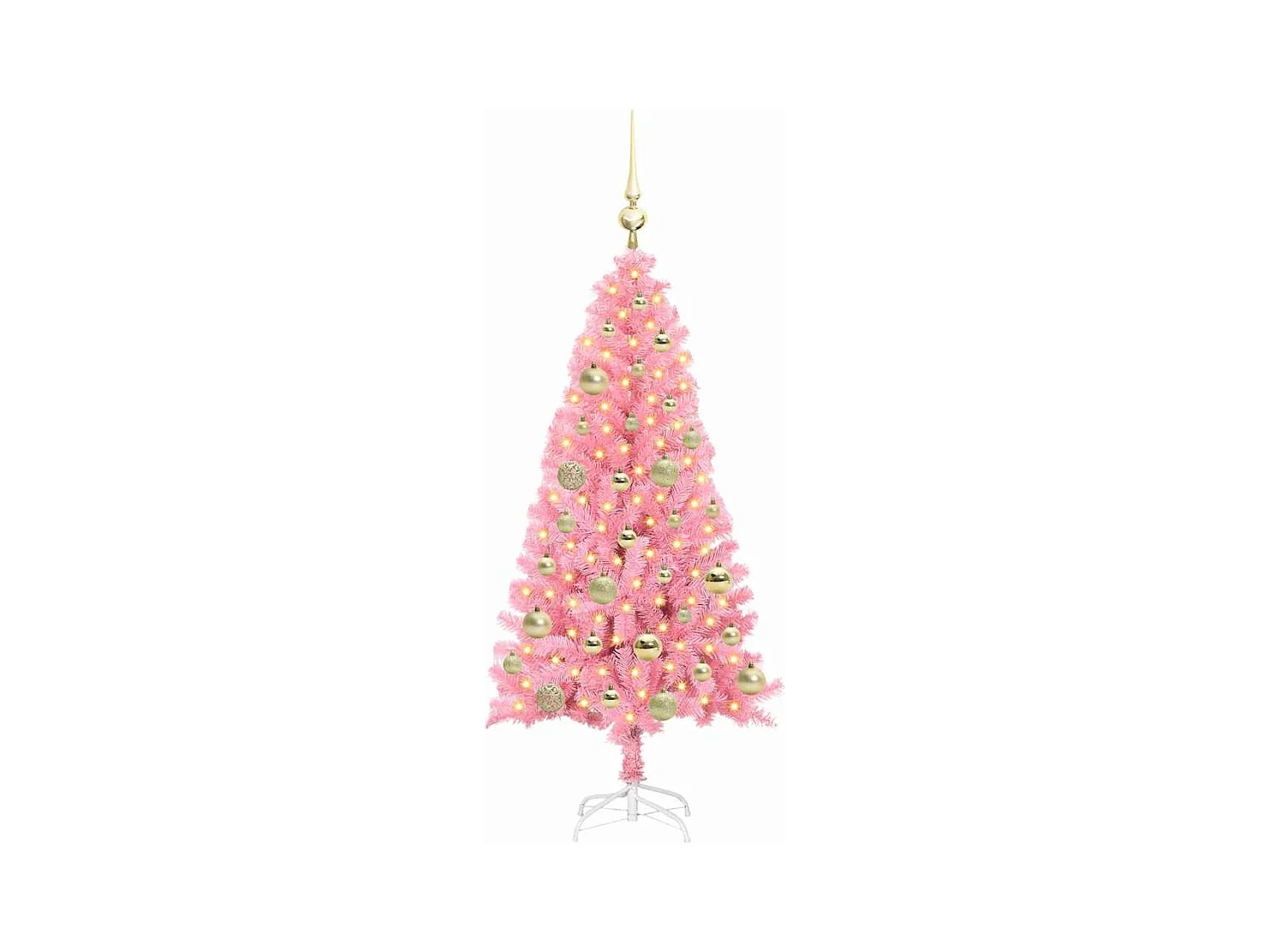 Kerstboom met 150 LED met standaard Roze 120 cm PVC