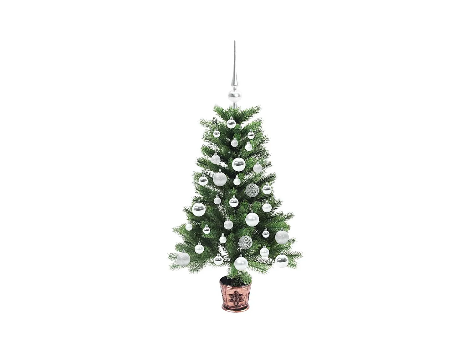 Árbol de Navidad con 150 LED con soporte Verde 90 cm PE