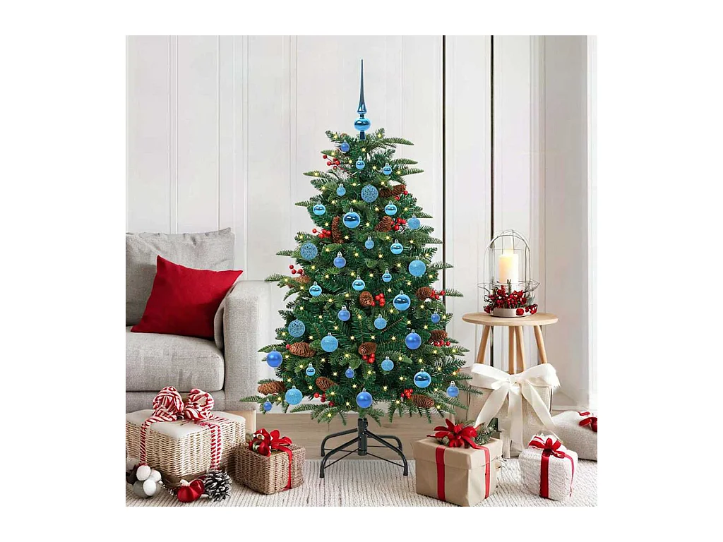 Árvore de Natal Artificial Verde 150 cm PVC, Metal e Plástico
