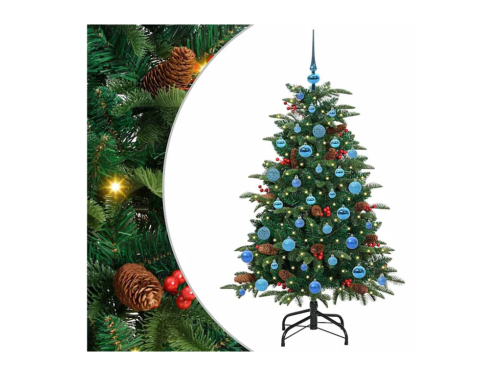 Árvore de Natal Artificial Verde 150 cm PVC, Metal e Plástico