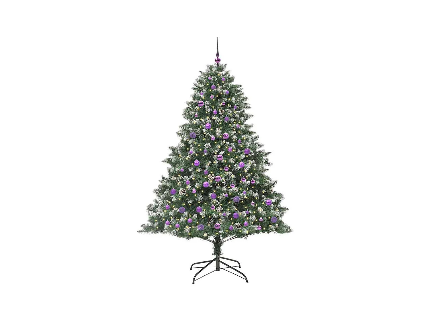 Sapin de Noël artificiel avec 300 LED Vert 140 x 140 x 210 cm