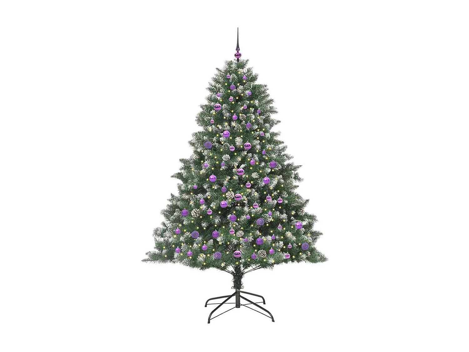 Sapin de Noël artificiel avec 300 LED Vert 140 x 140 x 210 cm
