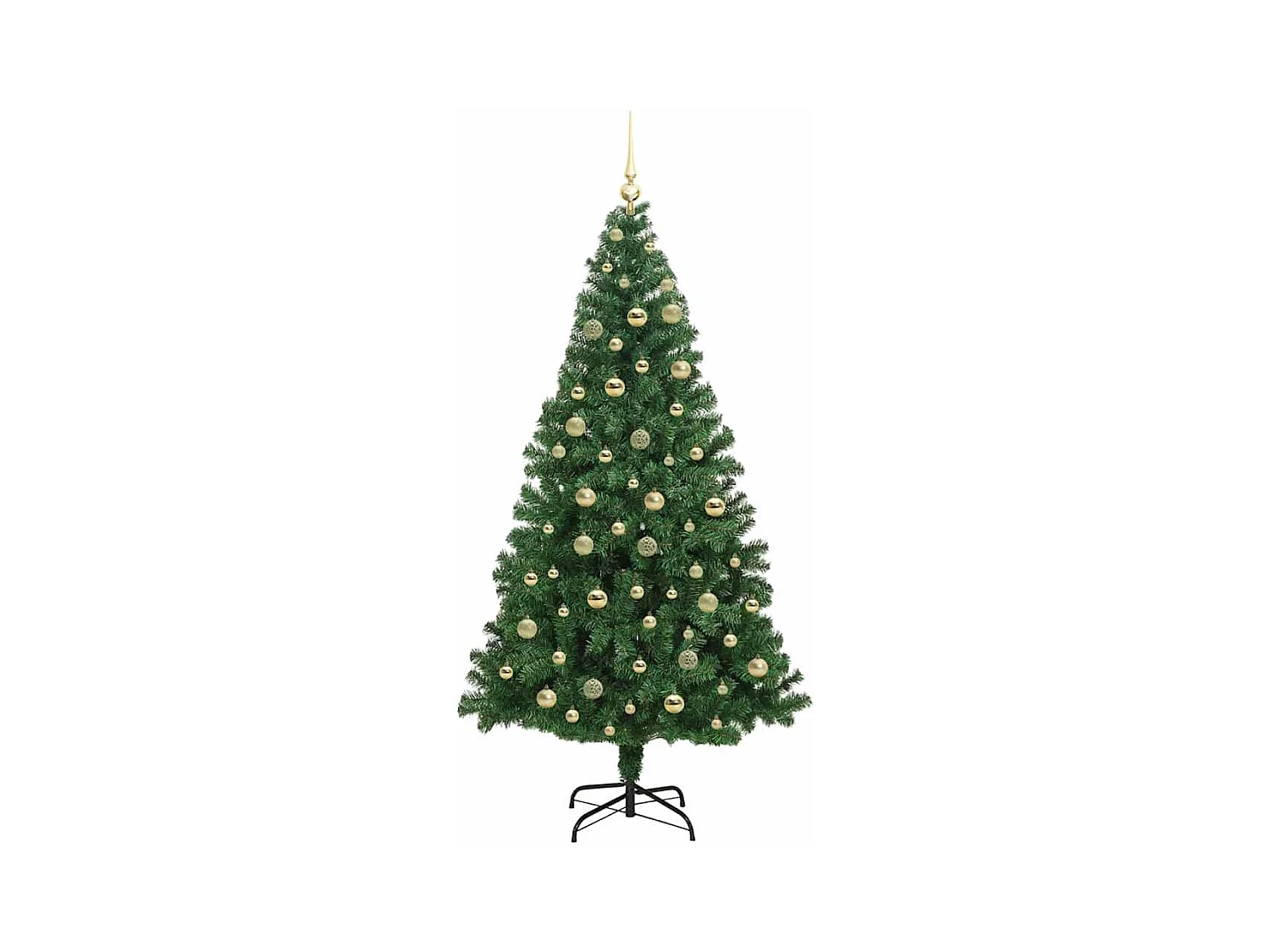 Árvore de Natal Artificial Verde 210 cm PVC, Aço e Plástico