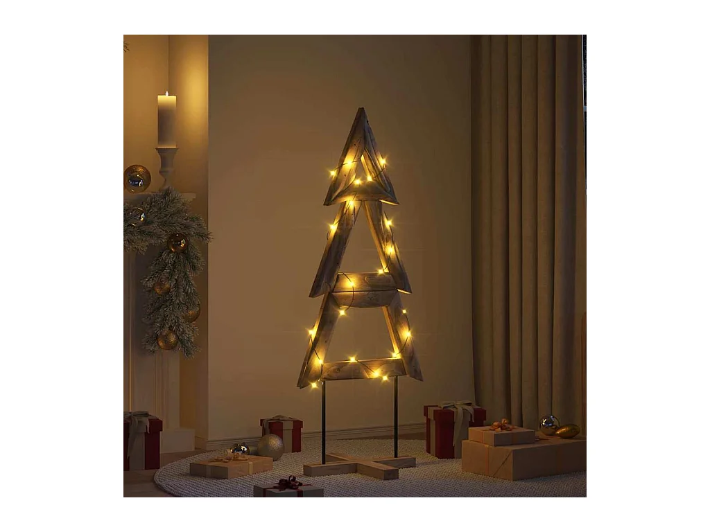 Árbol de Navidad Marrón 150 cm Madera de teca maciza