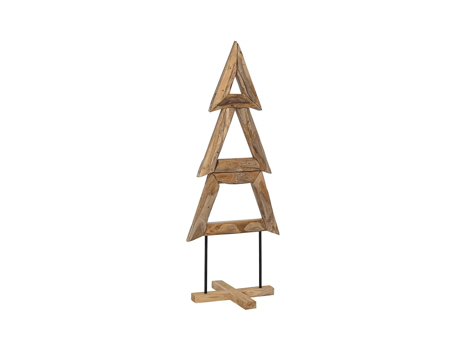 Árbol de Navidad Marrón 150 cm Madera de teca maciza