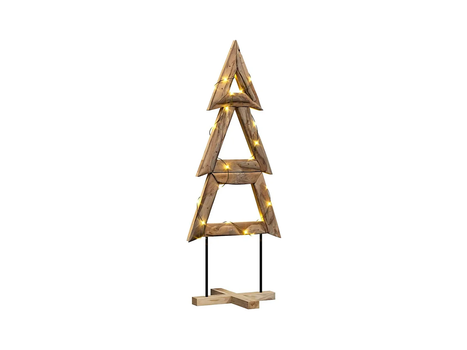 Árbol de Navidad Marrón 150 cm Madera de teca maciza