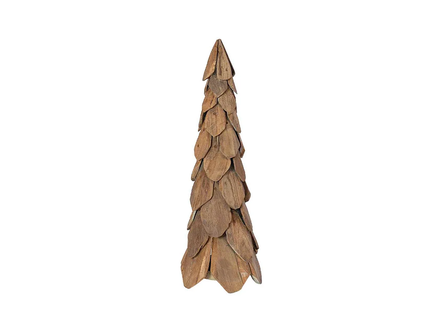 Sapin de Noël avec support Marron 80 cm Bois de teck solide