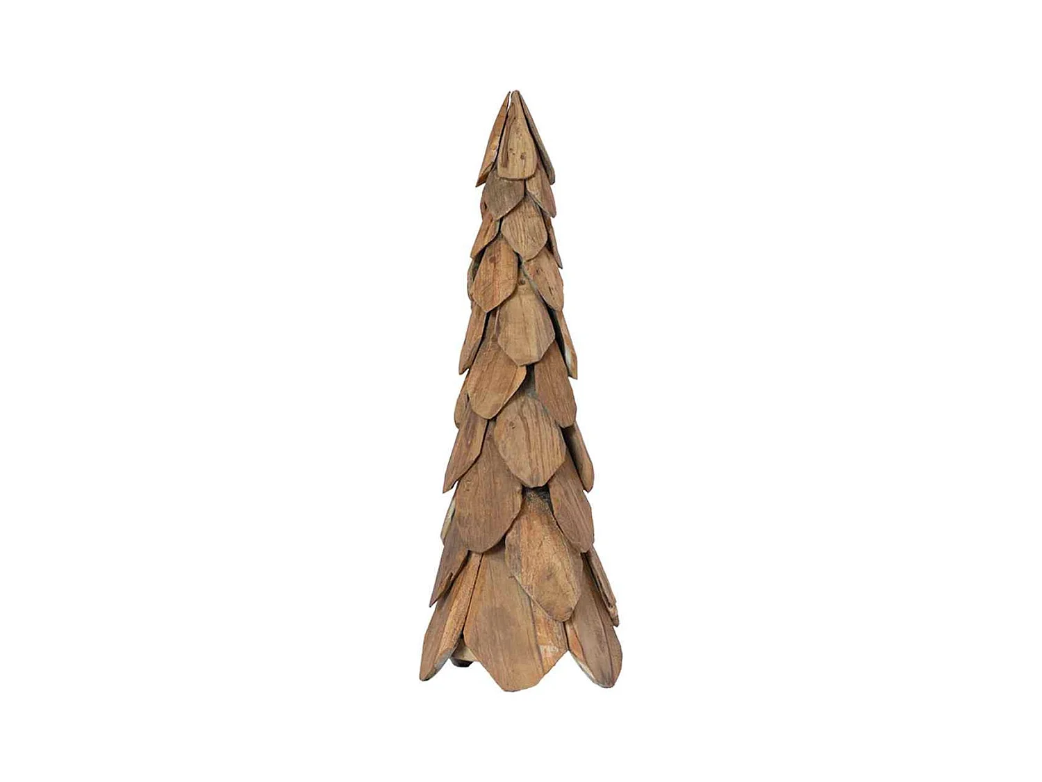 Sapin de Noël avec support Marron 80 cm Bois de teck solide