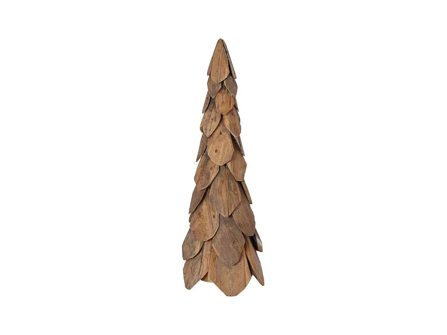 Sapin de Noël avec support Marron 80 cm Bois de teck solide