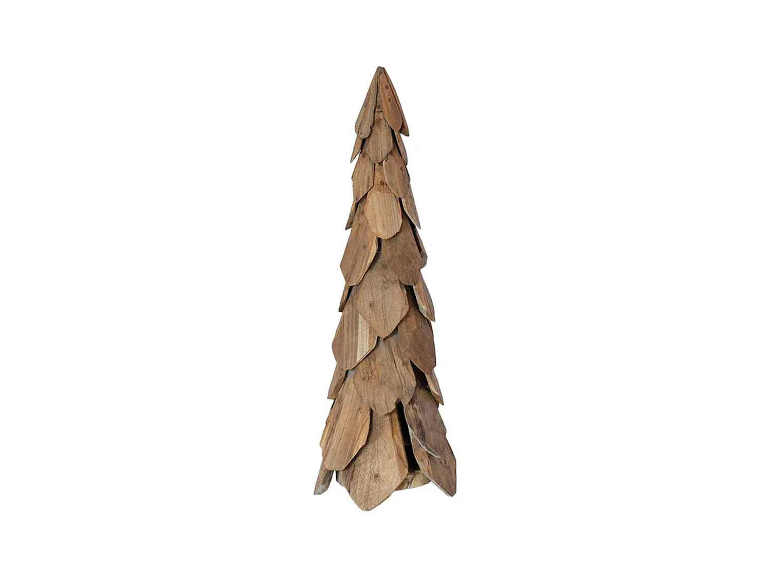 Sapin de Noël avec support Marron 80 cm Bois de teck solide