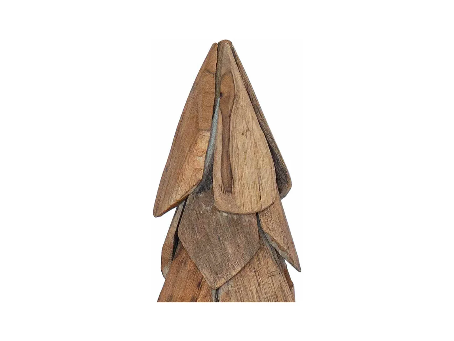 Sapin de Noël avec support Marron 80 cm Bois de teck solide