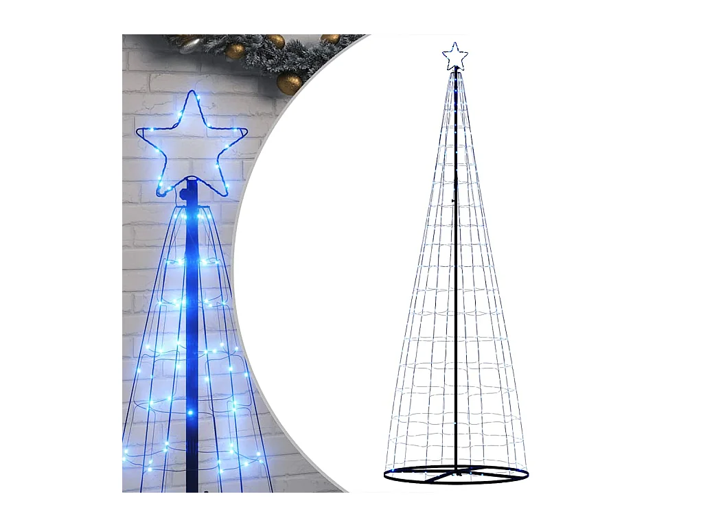 Árbol de Navidad LED 550 LEDs azul 304 cm