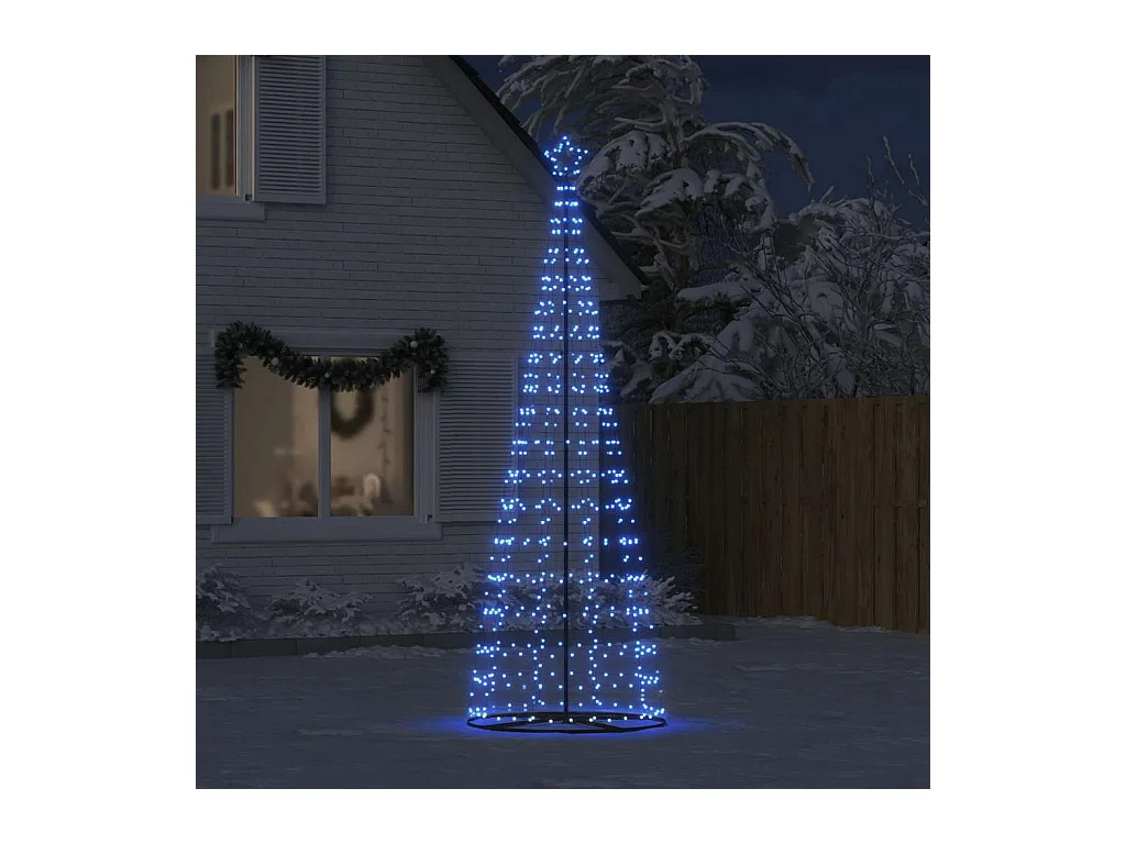 Árbol de Navidad LED 550 LEDs azul 304 cm