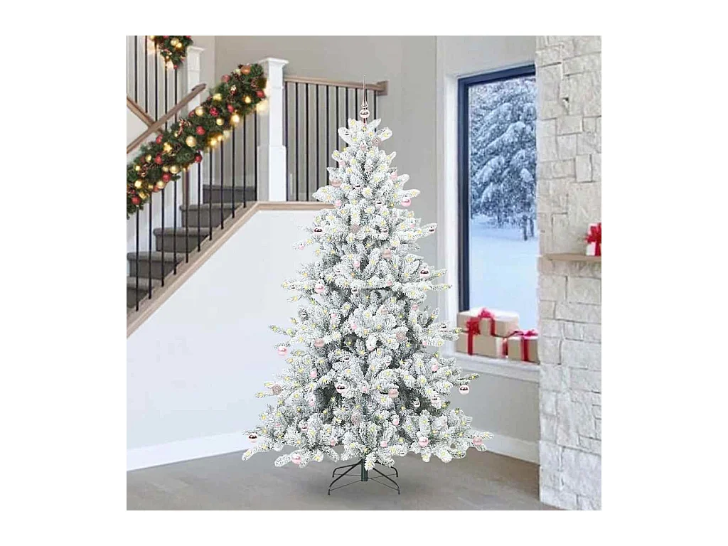 Árbol de Navidad artificial con ramas articuladas 240 cm PVC
