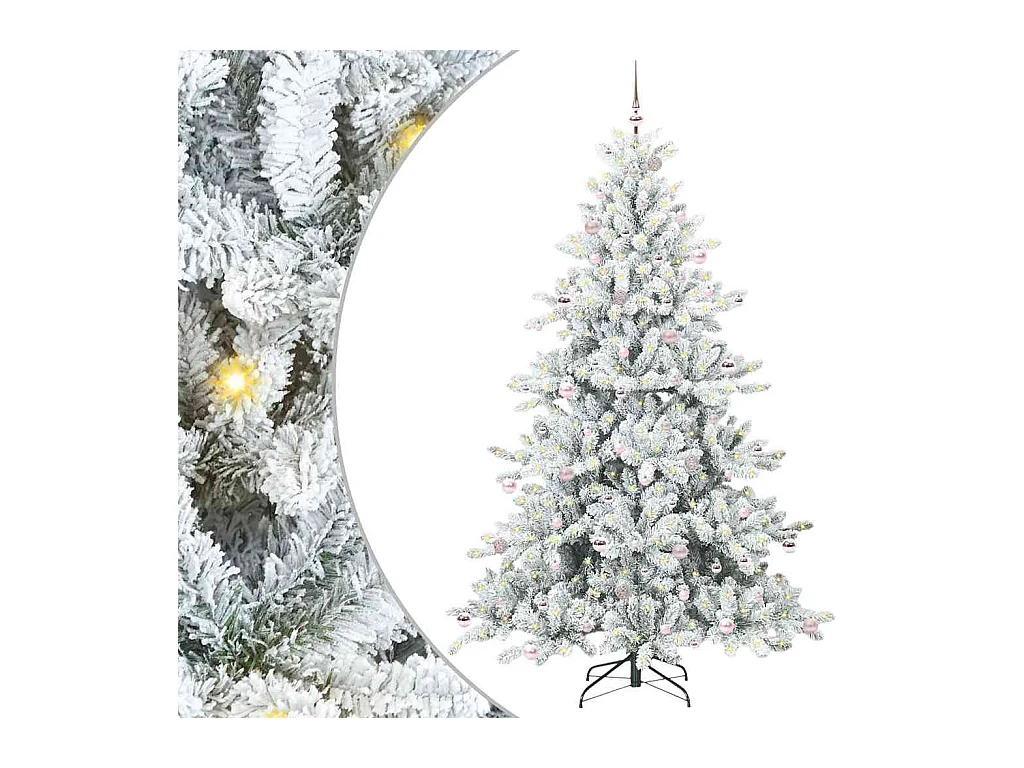Árbol de Navidad artificial con ramas articuladas 240 cm PVC