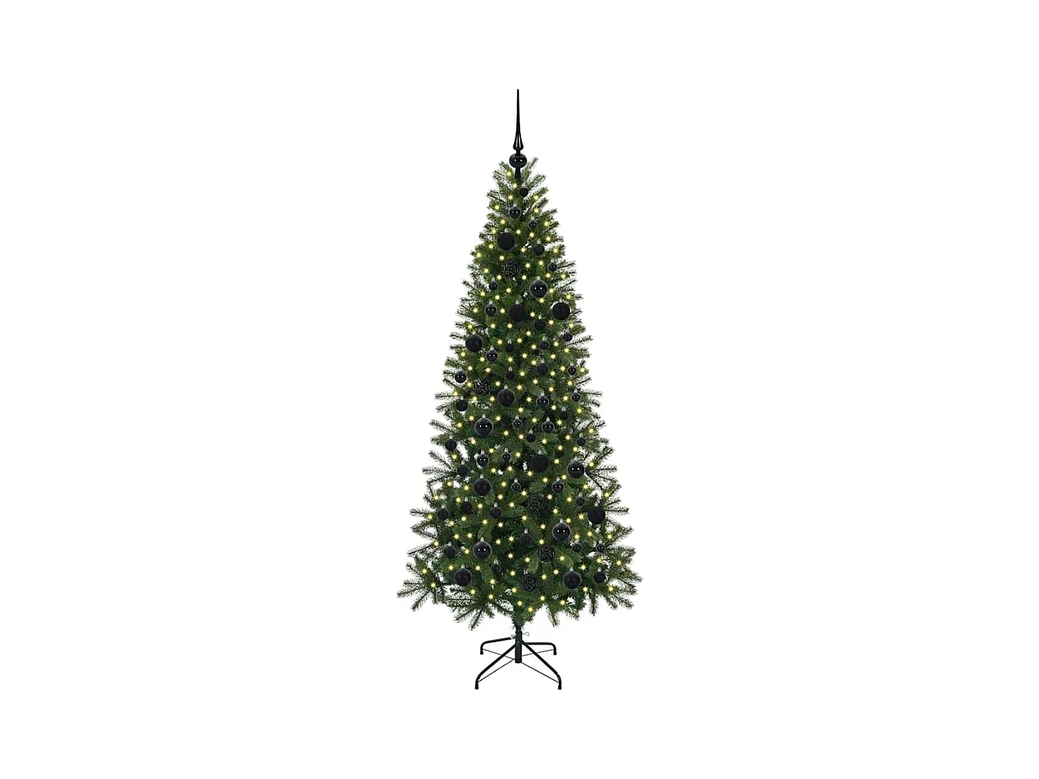 Sapin de Noël artificiel avec 300 LED Vert 180 cm PE et PVC