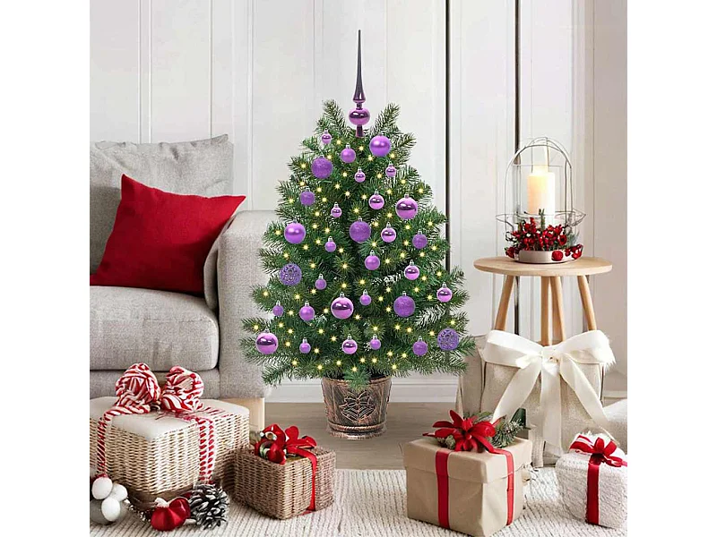 Sapin de Noël artificiel avec 150 LED Vert 95 cm PE et PVC