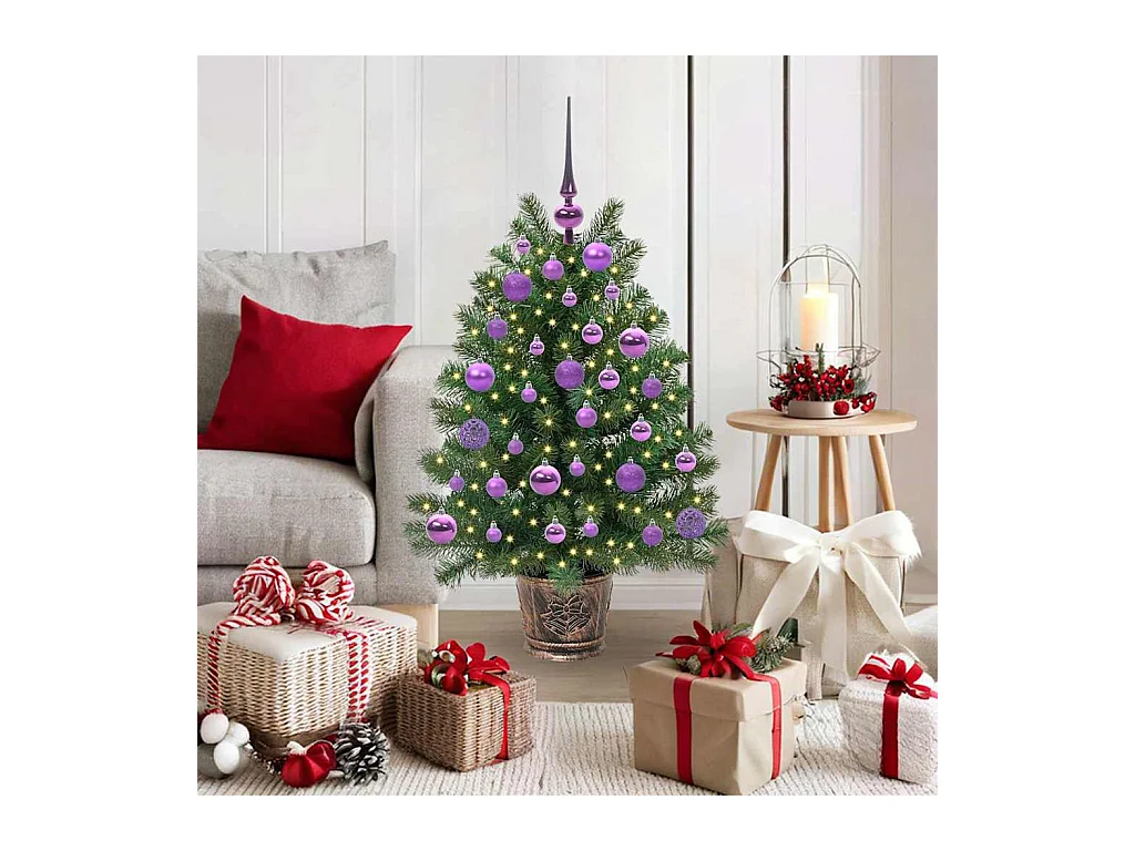 Sapin de Noël artificiel avec 150 LED Vert 95 cm PE et PVC