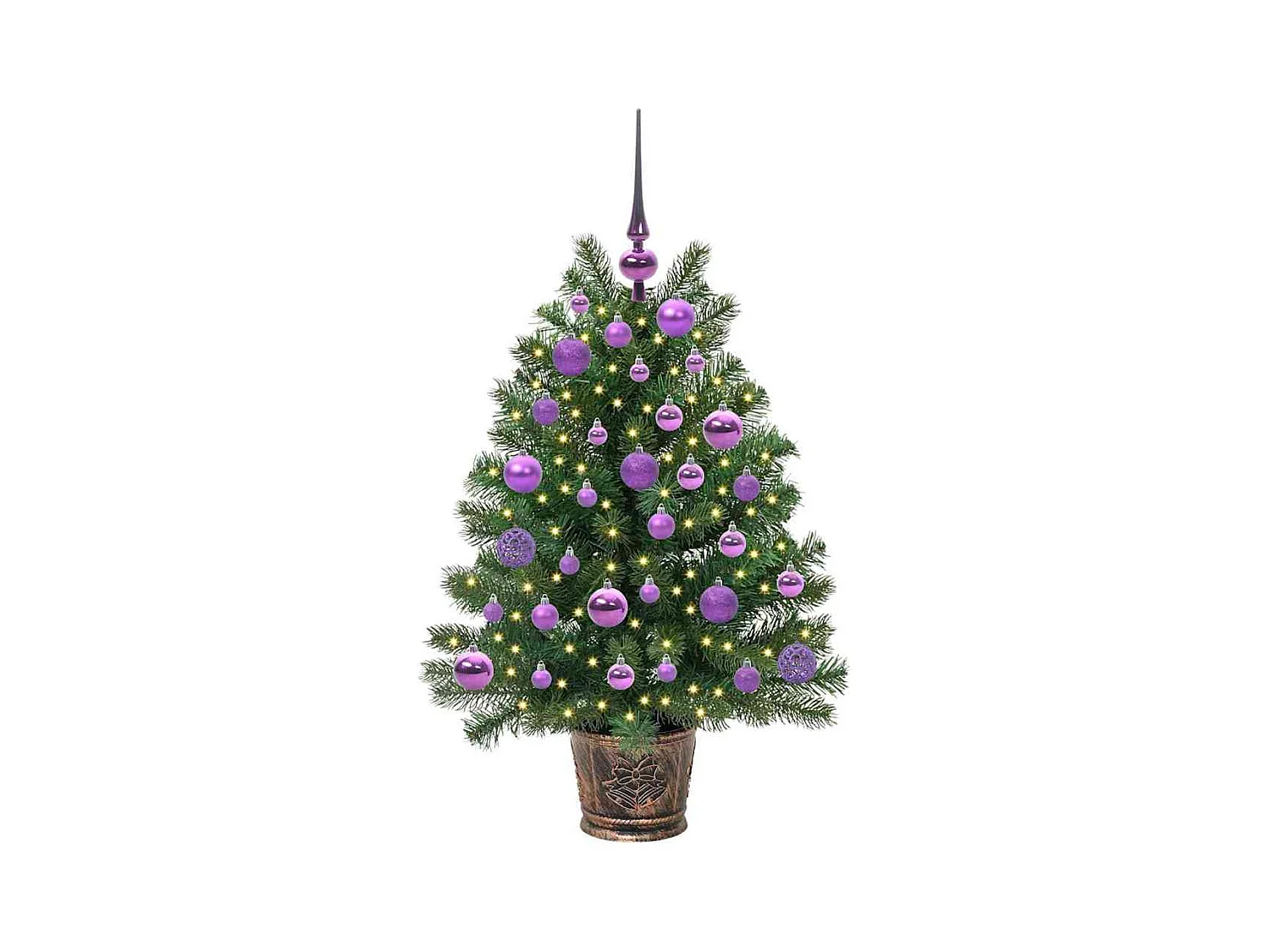 Sapin de Noël artificiel avec 150 LED Vert 95 cm PE et PVC