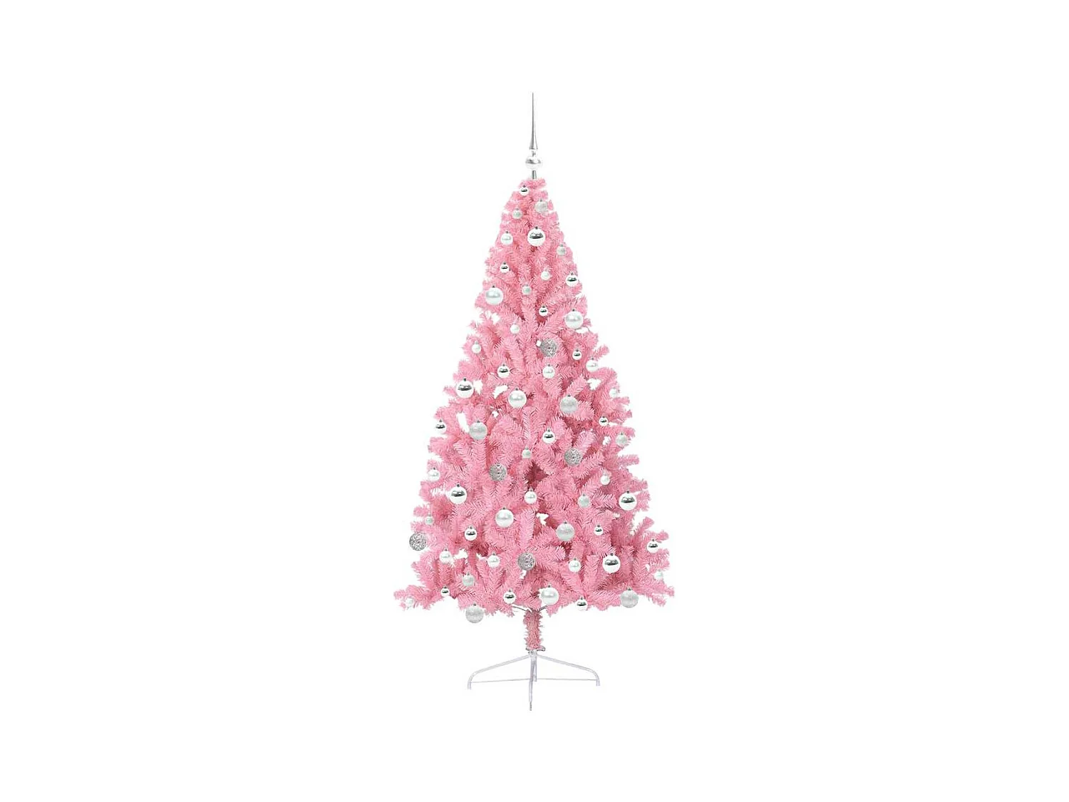 Sapin de Noël artificiel pré-éclairé Rose 180 cm PVC