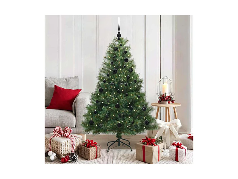 Árbol de Navidad artificial con 150 LED Verde 150 cm PE y PVC