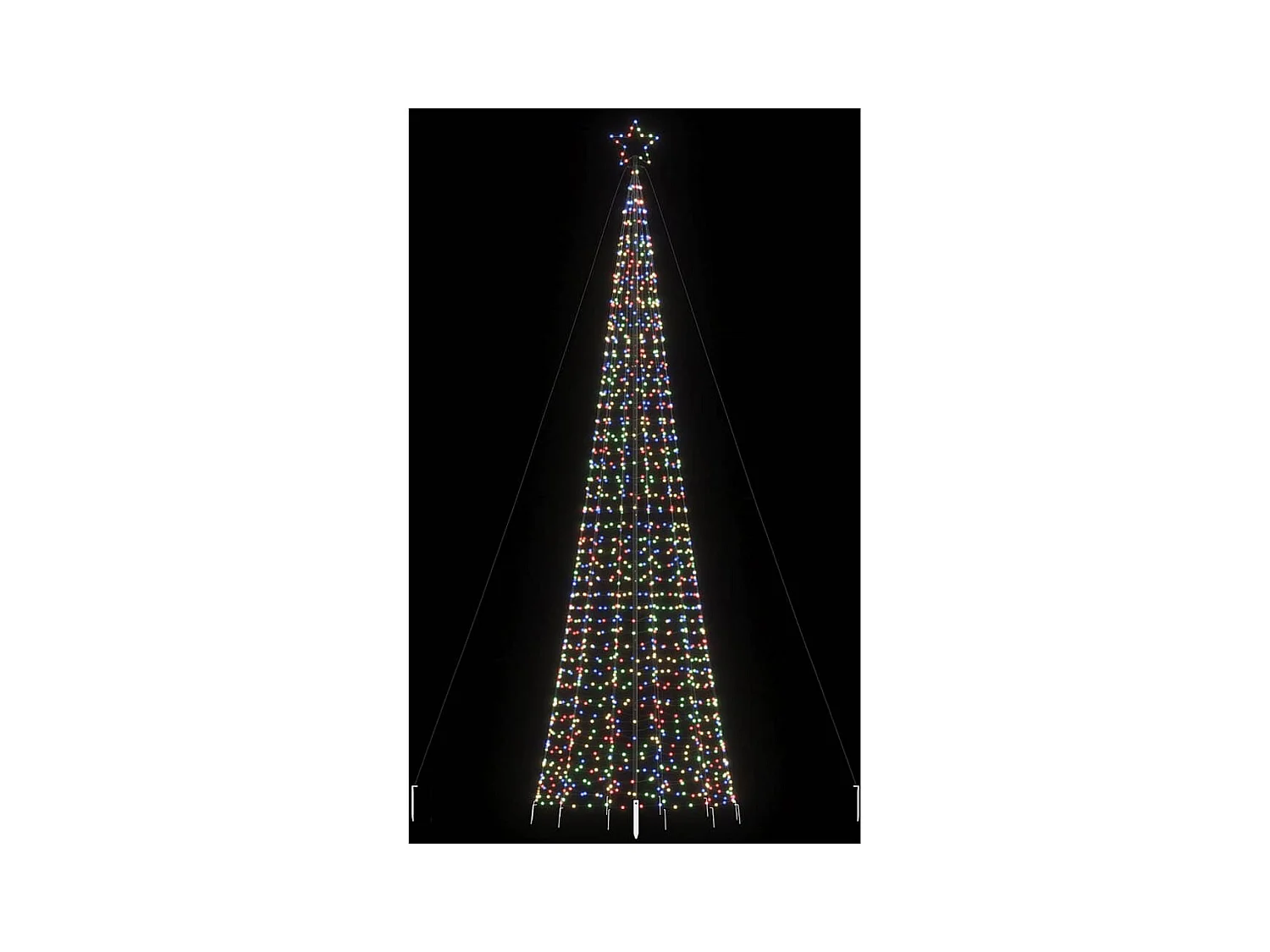 Árbol de Navidad LED con estacas 1534 LEDs colores 500 cm