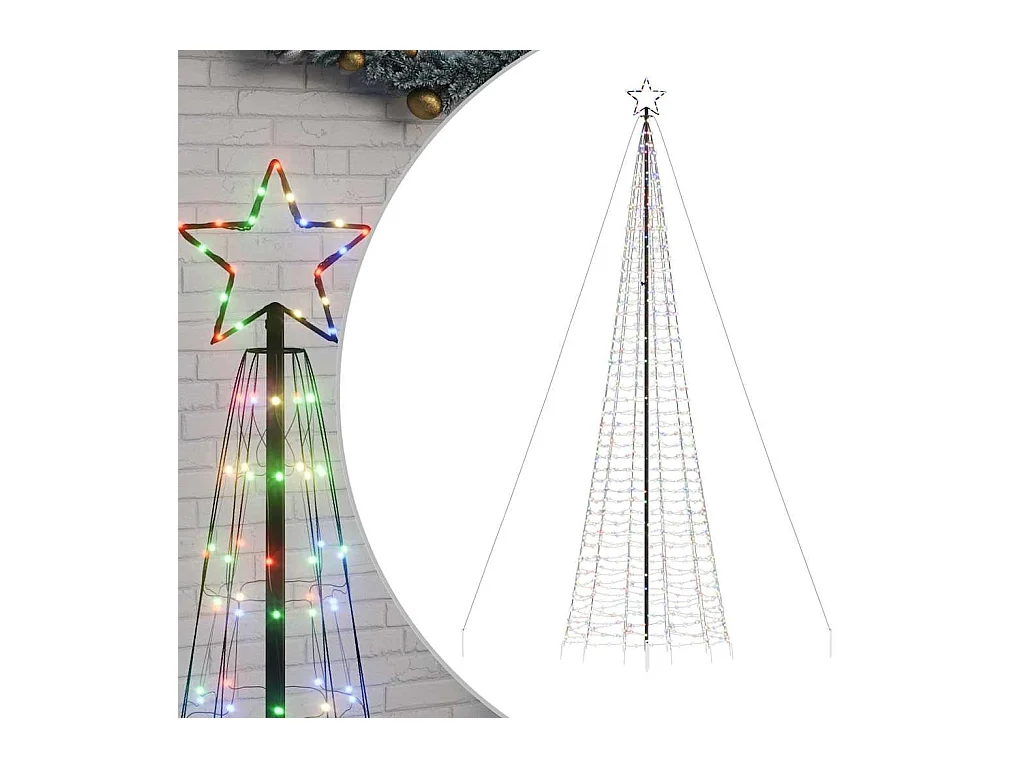 Árbol de Navidad LED con estacas 1534 LEDs colores 500 cm