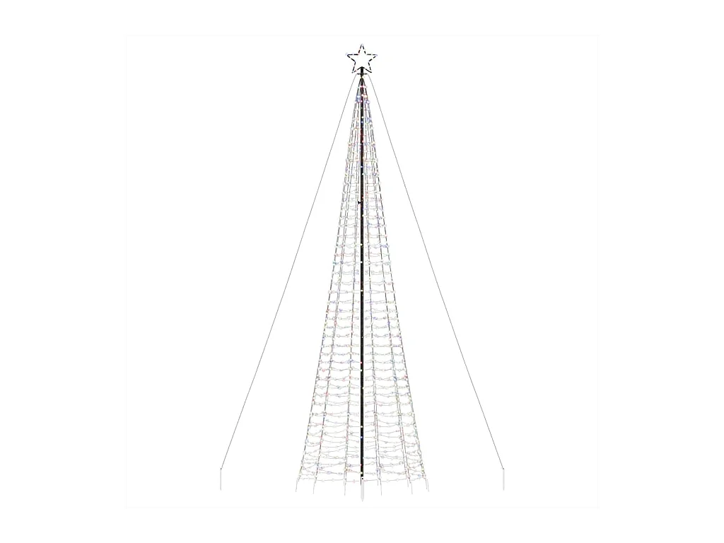 Árbol de Navidad LED con estacas 1534 LEDs colores 500 cm
