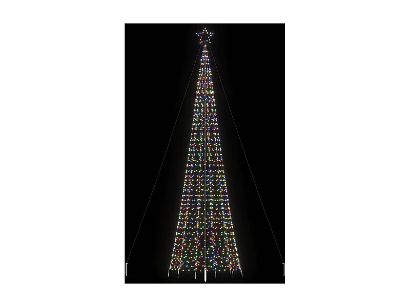 Árvore de Natal LED com Spikes 1534 LEDs Coloridos 500 cm