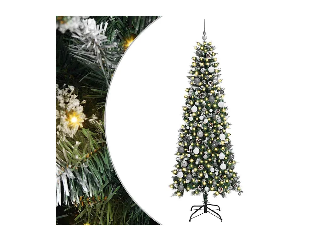 Sapin de Noël artificiel avec 300 LED Vert 86 x 86 x 210 cm