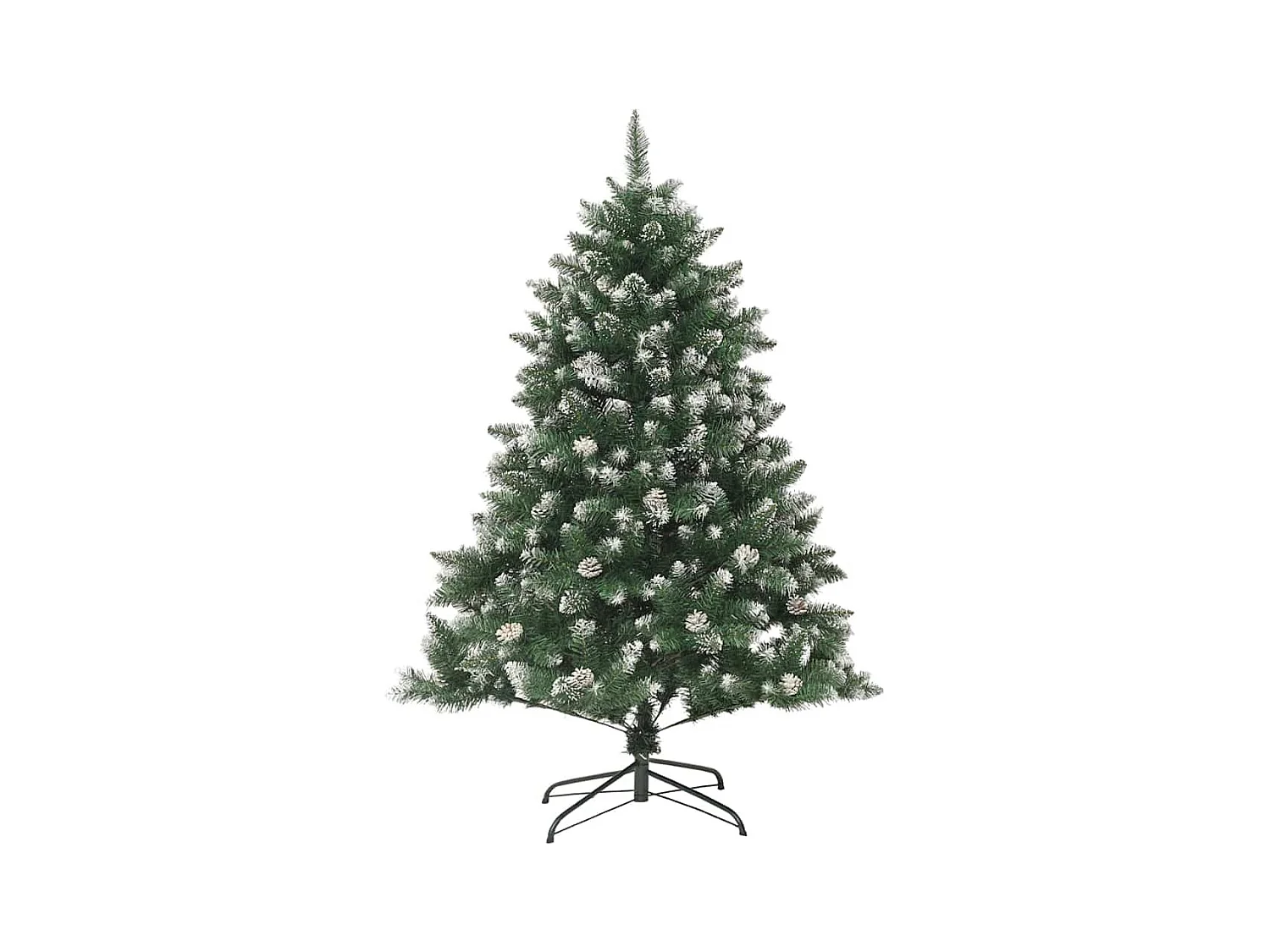 Kunstkerstboom Groen 105 x 105 x 150 cm PVC en Plastic en Staal