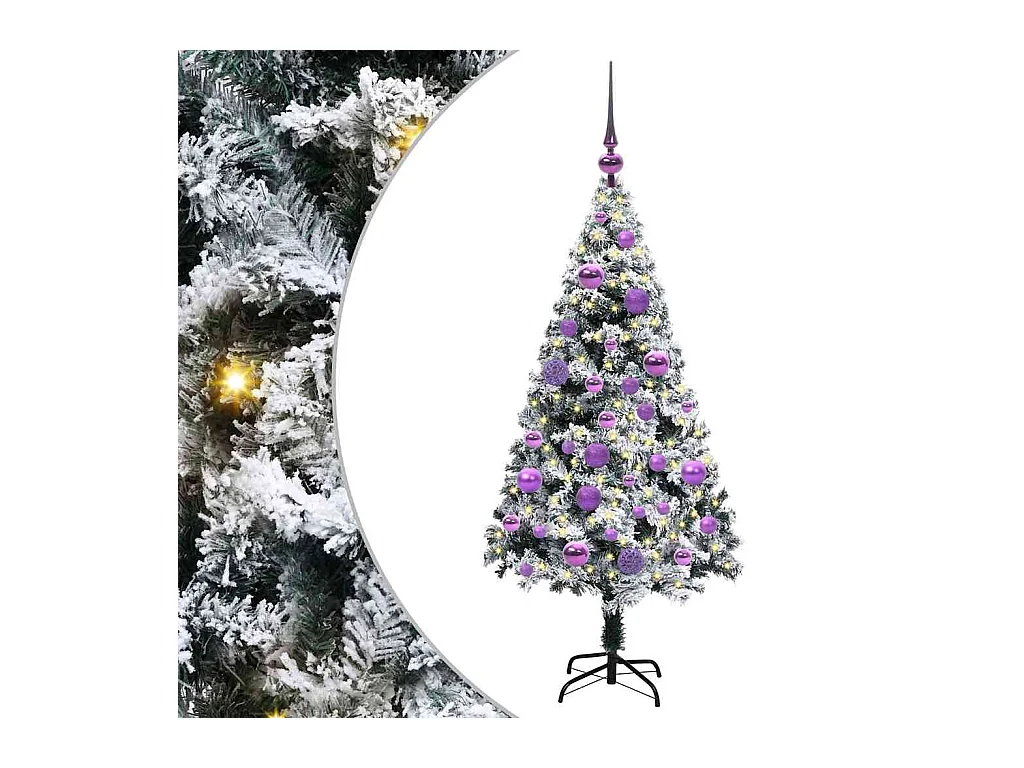 Sapin de Noël artificiel Vert 120 cm PVC, Acier et Plastique