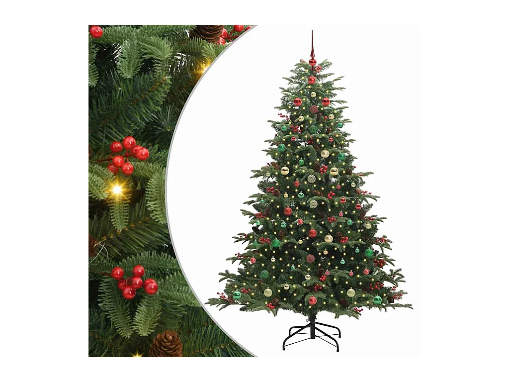 Sapin de Noël artificiel Vert 240 cm PVC, métal et plastique