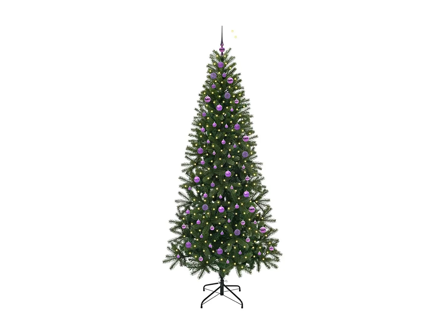 Kunstkerstboom met 300 LED met standaard Groen 240 cm PE en PVC