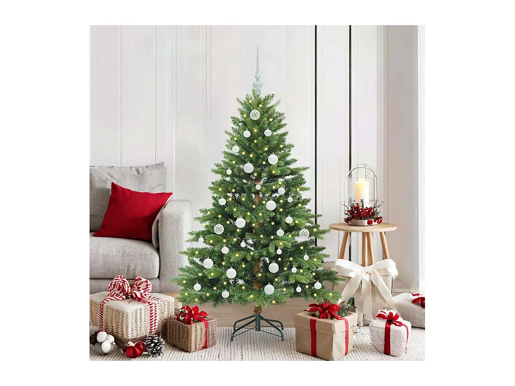 Sapin de Noël artificiel avec 150 LED Vert 150 cm PE et PVC