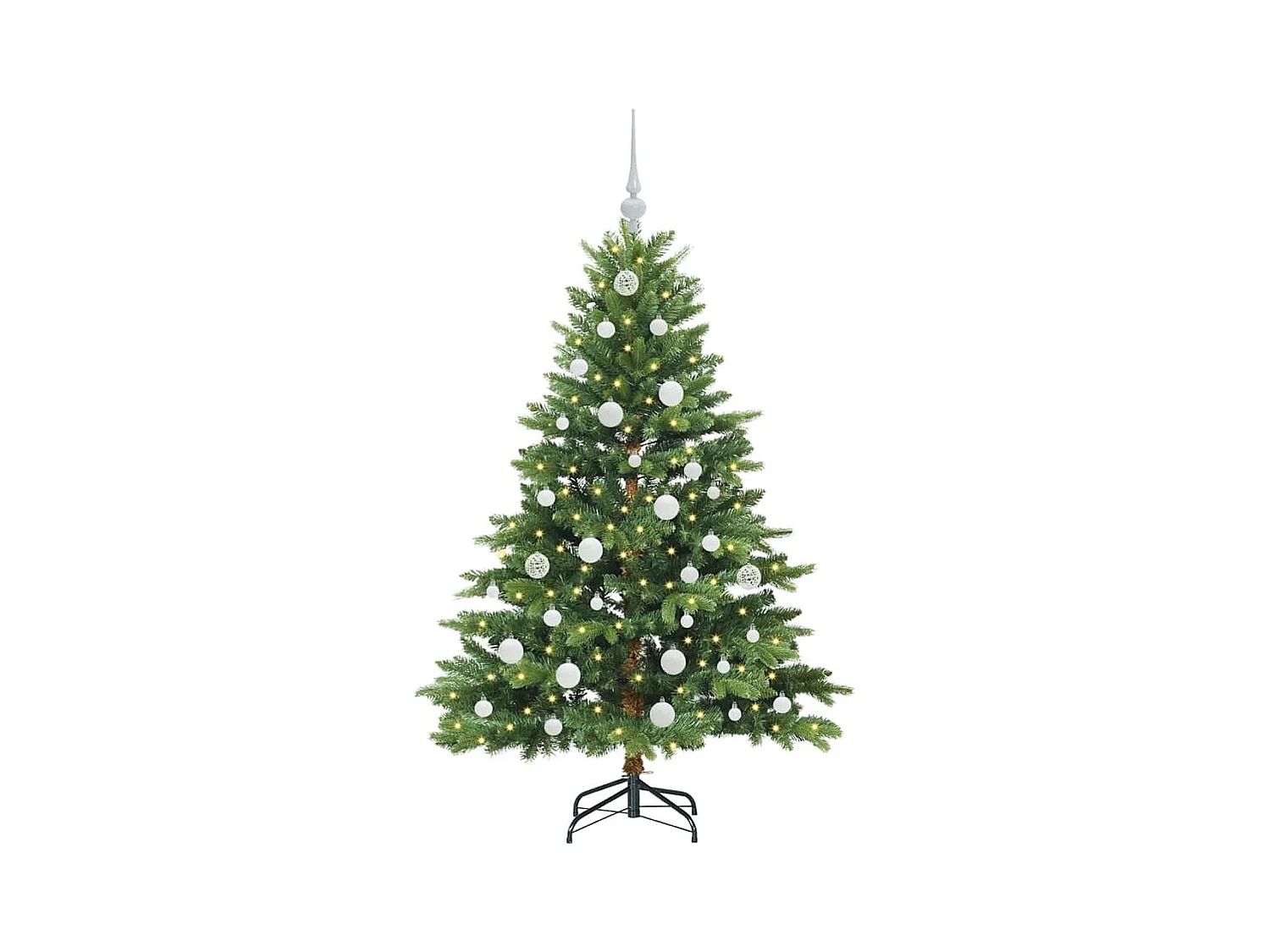 Sapin de Noël artificiel avec 150 LED Vert 150 cm PE et PVC