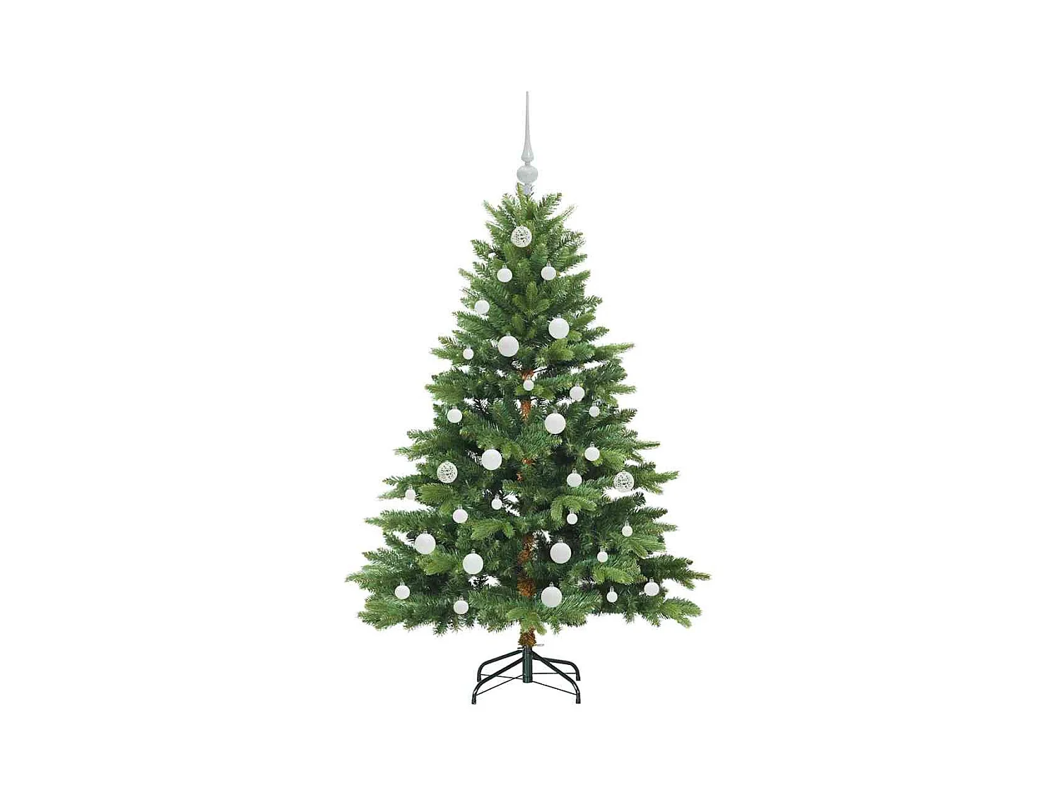 Sapin de Noël artificiel avec 150 LED Vert 150 cm PE et PVC