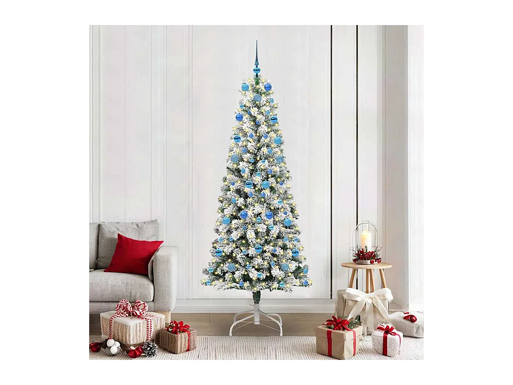 Árbol de Navidad artificial con ramas articuladas 210 cm PVC